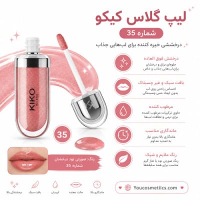 لیپ گلاس کیکو شماره 35